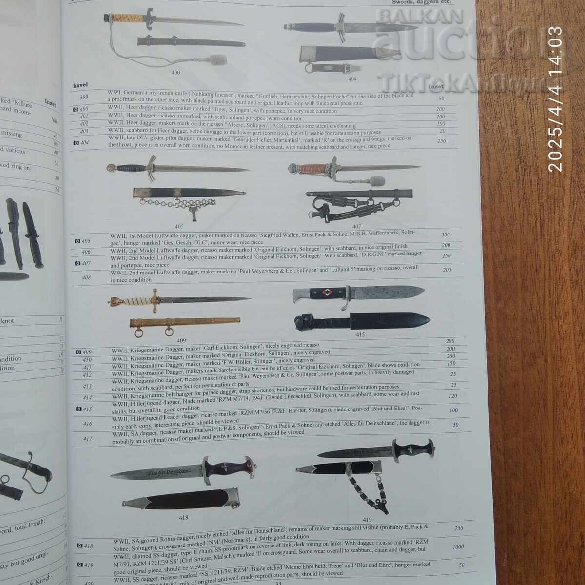 Carte de licitație despre Armata și armamentul secolului 20 cu preț 120.00 BGN | € 61.36 Carte de licitație despre Armata și armamentul secolului 20 cu preț 120.00 BGN | € 61.36