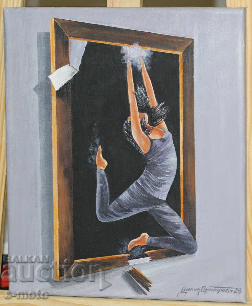 Delivery of Contemporary acrylic painting "Without Borders"