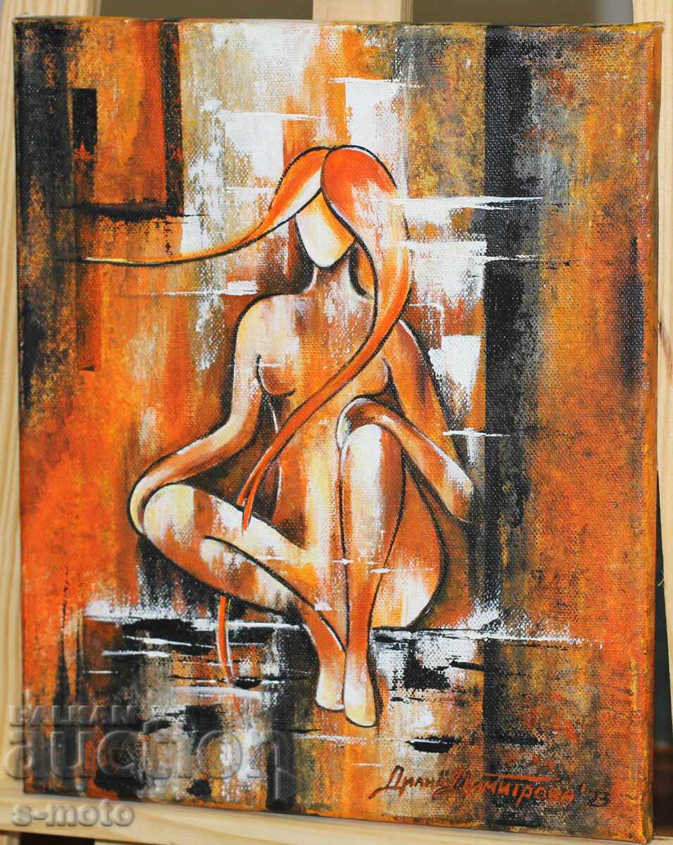 Contemporary acrylic painting "Thought" with price 180.00 BGN | € 92.03