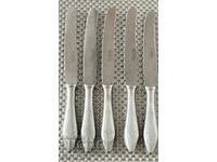5 pcs new service knives 21cm. P. Denev Gabrovo stainless steel