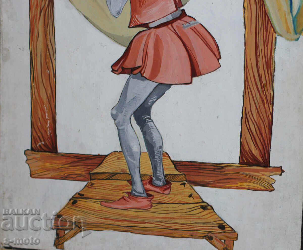 Gouache painting, stage design, children's theater - 6