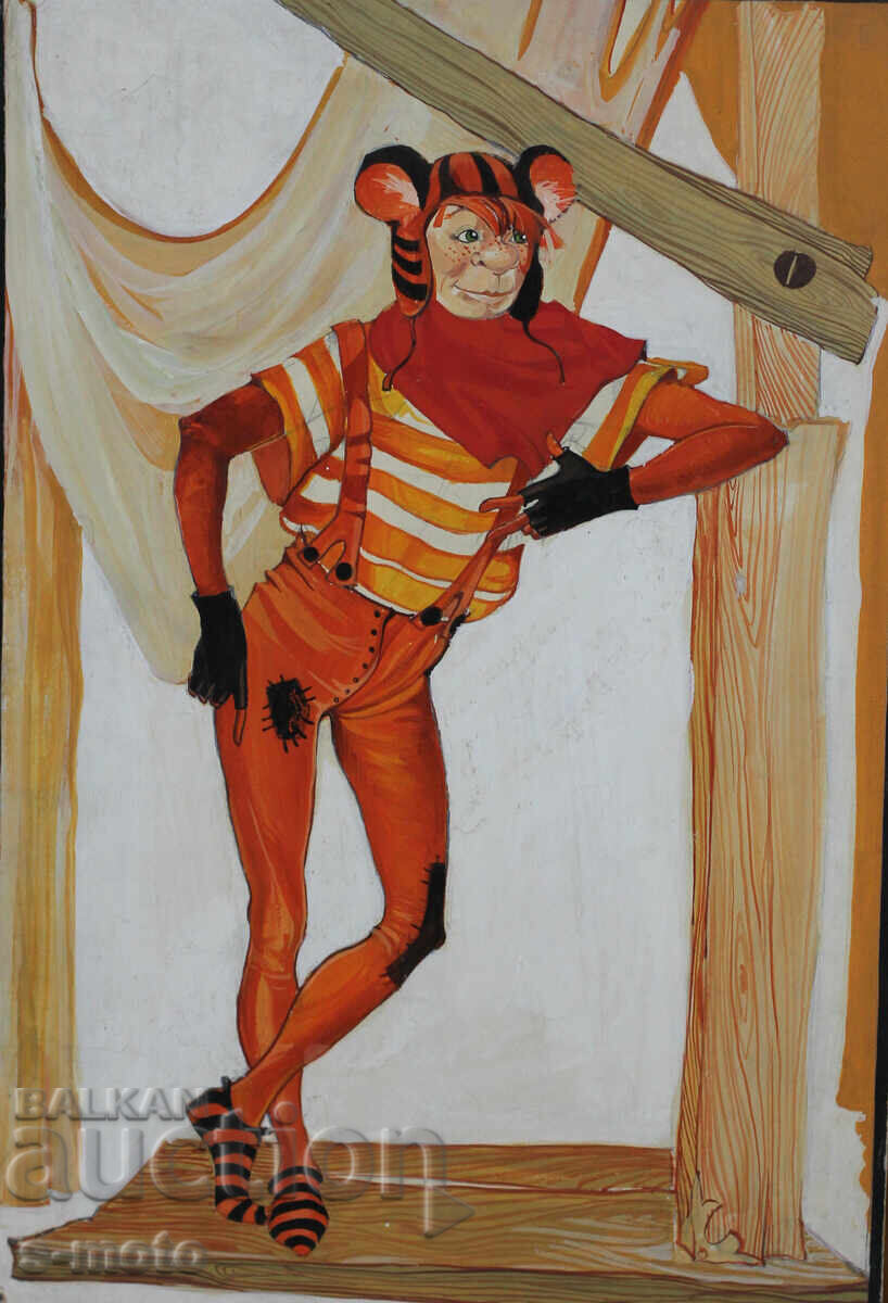 Картина гваш сценография детски театър с цена 220.00 лв. | € 112.48