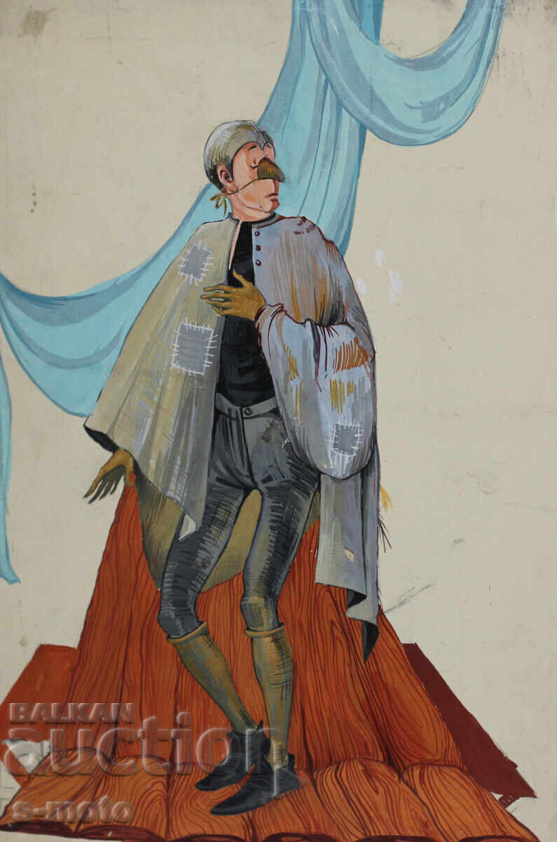 Картина гваш сценография детски театър с цена 220.00 лв. | € 112.48 Картина гваш сценография детски театър с цена 220.00 лв. | € 112.48