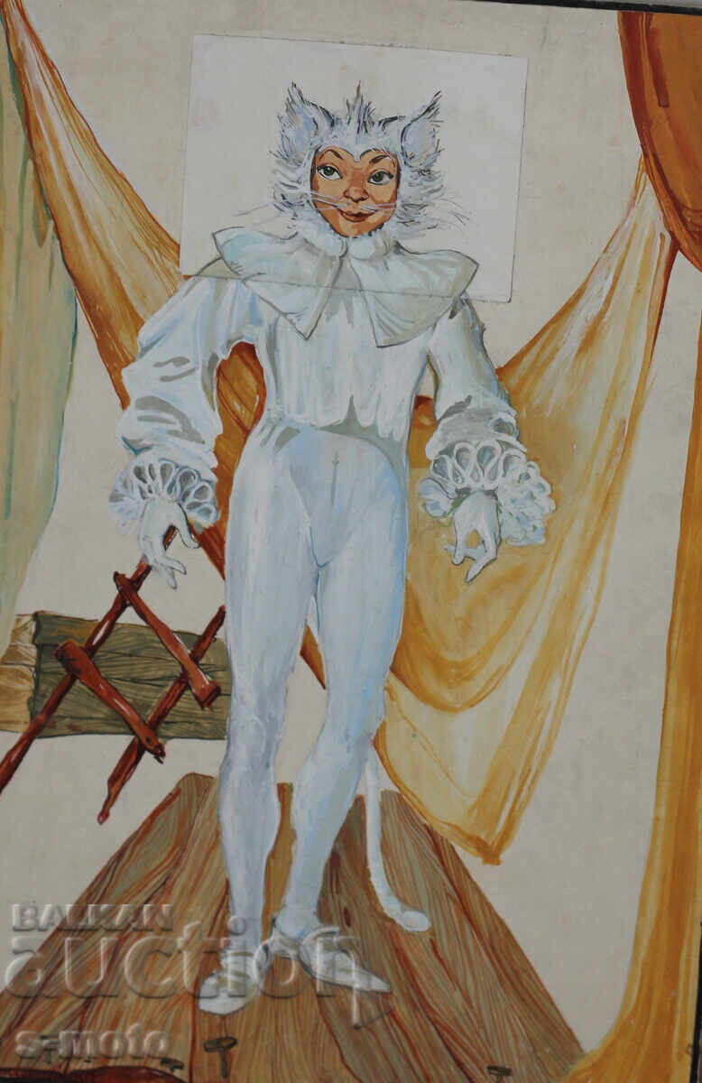 Πίνακας γκουάς σκηνογραφία παιδικού θεάτρου με τιμή 220.00 BGN | € 112.48 Πίνακας γκουάς σκηνογραφία παιδικού θεάτρου με τιμή 220.00 BGN | € 112.48