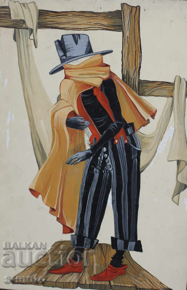 Πίνακας γκουάς σκηνογραφία παιδικού θεάτρου με τιμή 220.00 BGN | € 112.48 Πίνακας γκουάς σκηνογραφία παιδικού θεάτρου με τιμή 220.00 BGN | € 112.48