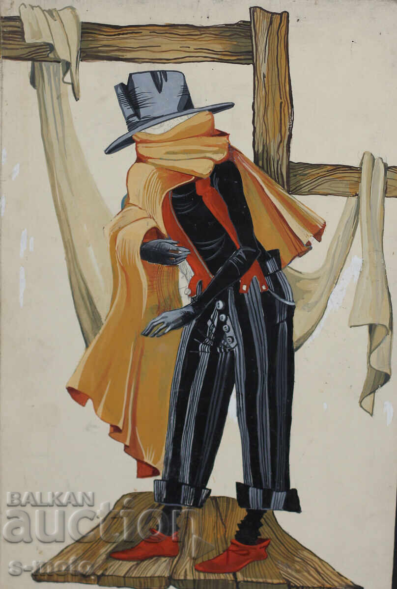 Δημοπρασία Πίνακας γκουάς σκηνογραφία παιδικού θεάτρου Δημοπρασία Πίνακας γκουάς σκηνογραφία παιδικού θεάτρου