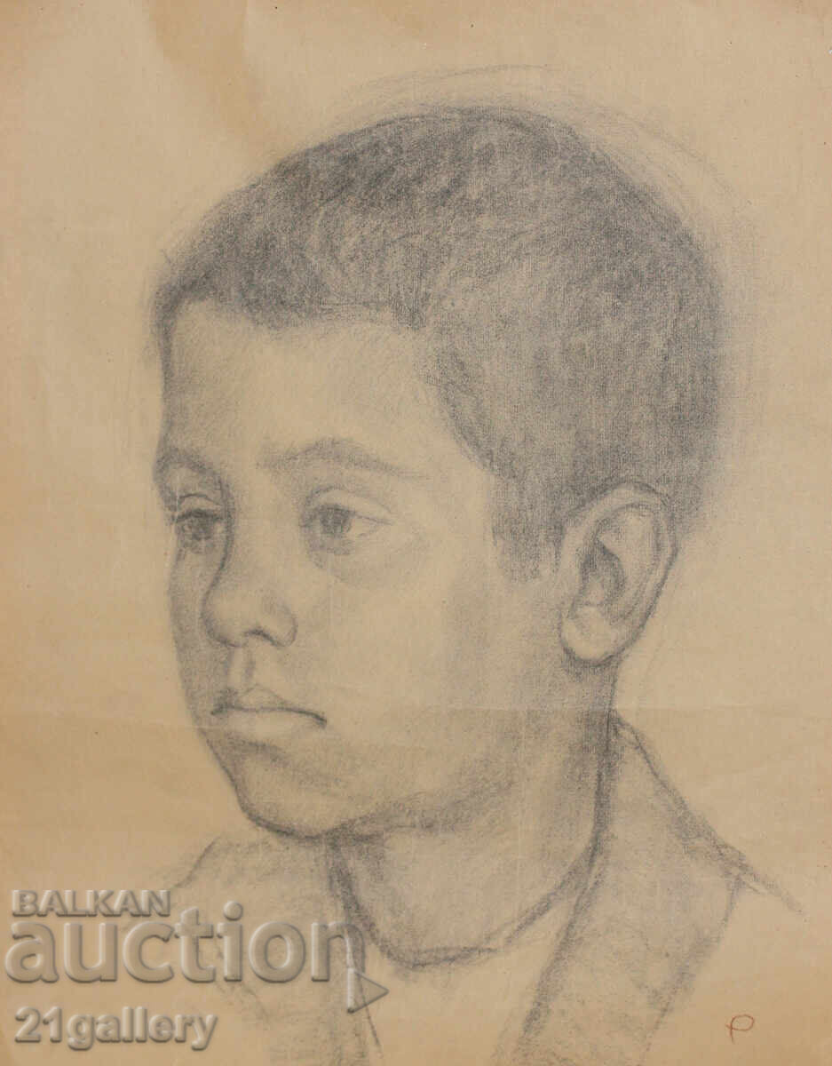 Licitație Lyubomir Staĭkov, risunka s moliv, portret na dete Licitație Lyubomir Staĭkov, risunka s moliv, portret na dete