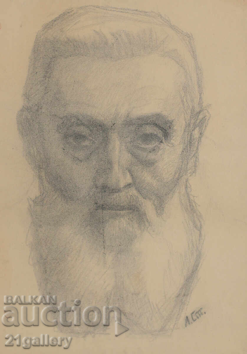 Lyubomir Staĭkov, risunka s moliv, portret na vŭzrasten mŭzh Lyubomir Staĭkov, risunka s moliv, portret na vŭzrasten mŭzh