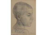 Lyubomir Staykov, portret în creion al unui băiat