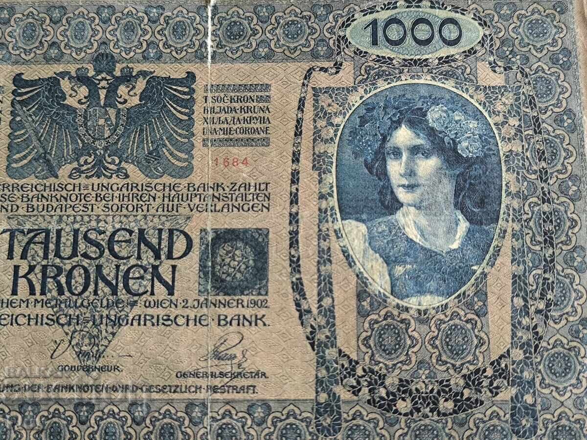 Τραπεζογραμμάτιο - Αυστροουγγαρία - 1000 κορώνες | 1902 - 5 Τραπεζογραμμάτιο - Αυστροουγγαρία - 1000 κορώνες | 1902 - 5