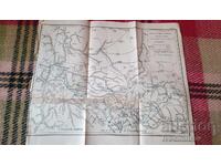 Harta bătăliilor Corpului 61 din ambele părți ale râului Cerna la Raieț