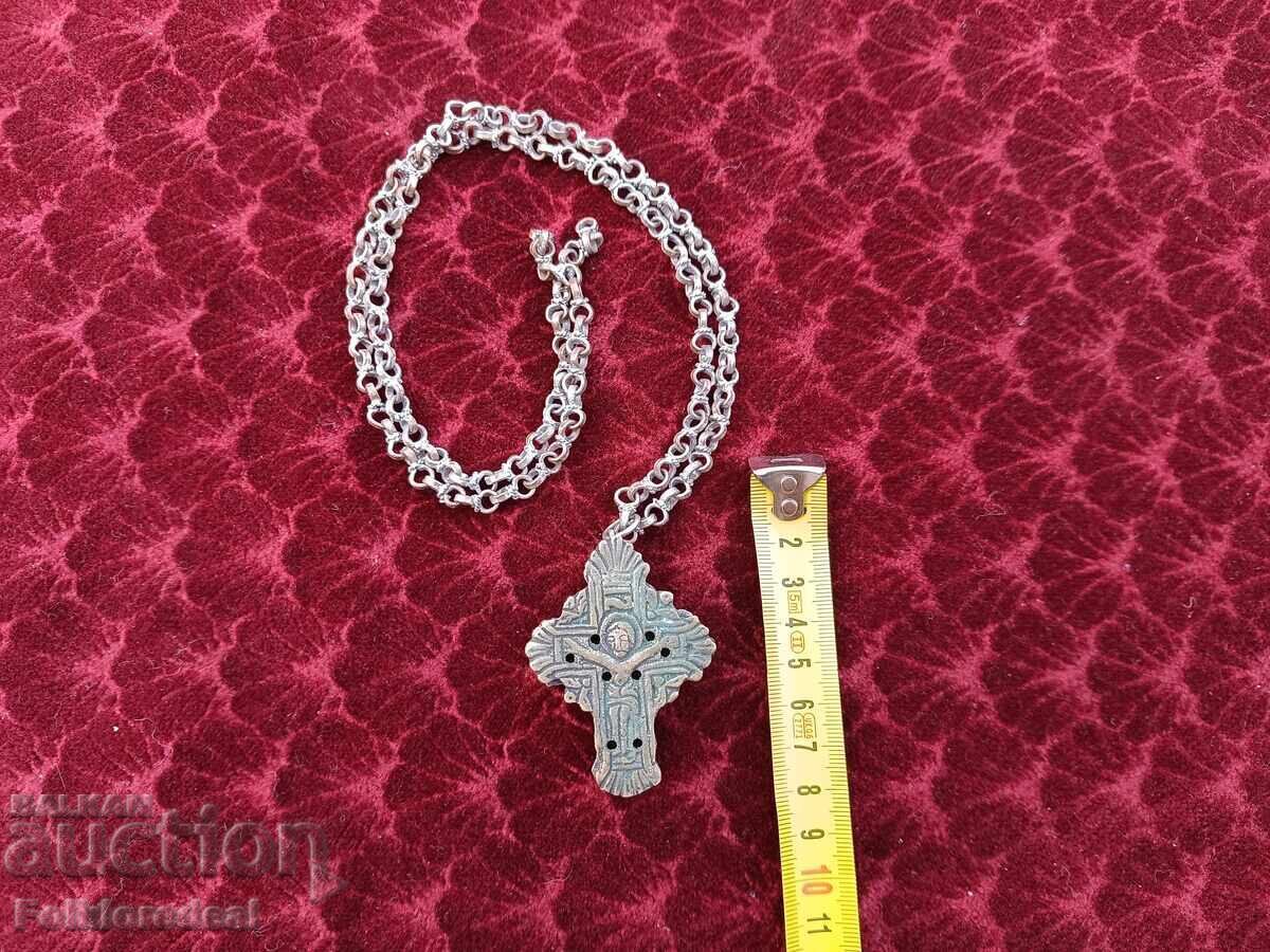 Cruce de argint antică pentru costumul femeiesc din Bitola - 5 Cruce de argint antică pentru costumul femeiesc din Bitola - 5