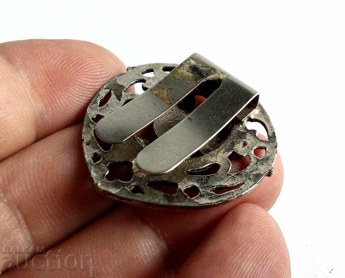 Стара посребрена щипка за БАНКНОТИ пари - 5