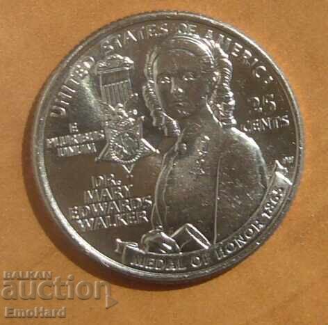 SUA Femei americane proeminente 1/4 dolar 2024 Dr. Mary Walker D