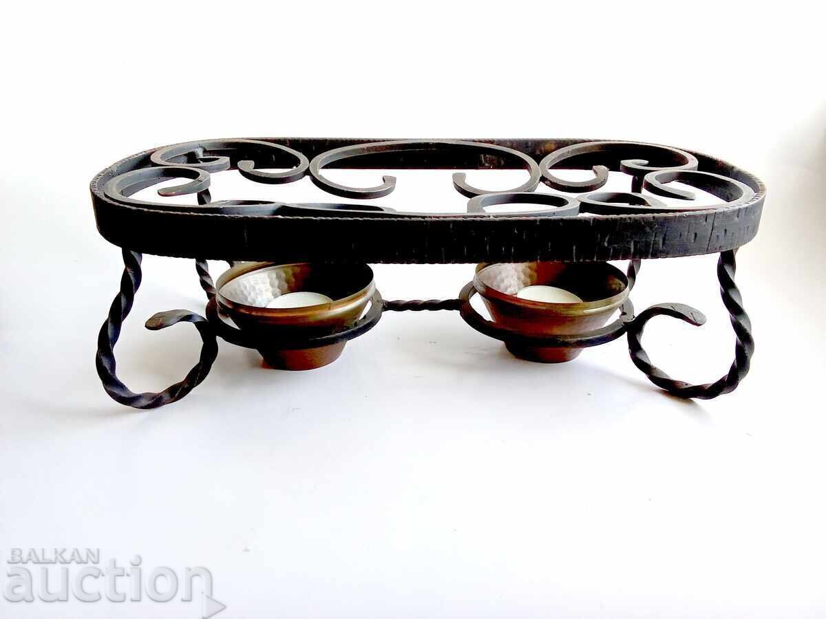 Auction  Wrought Iron Fondue Stand