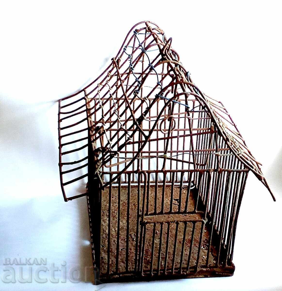 Auction  Old, quite large cage or trap for small game