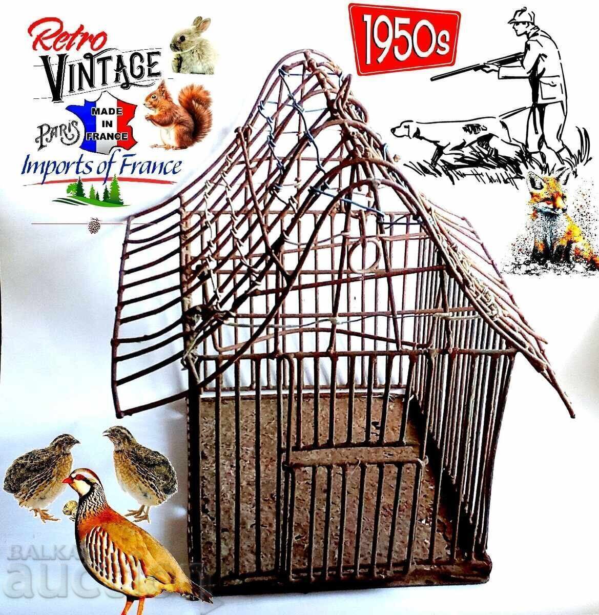 Old, quite large cage or trap for small game