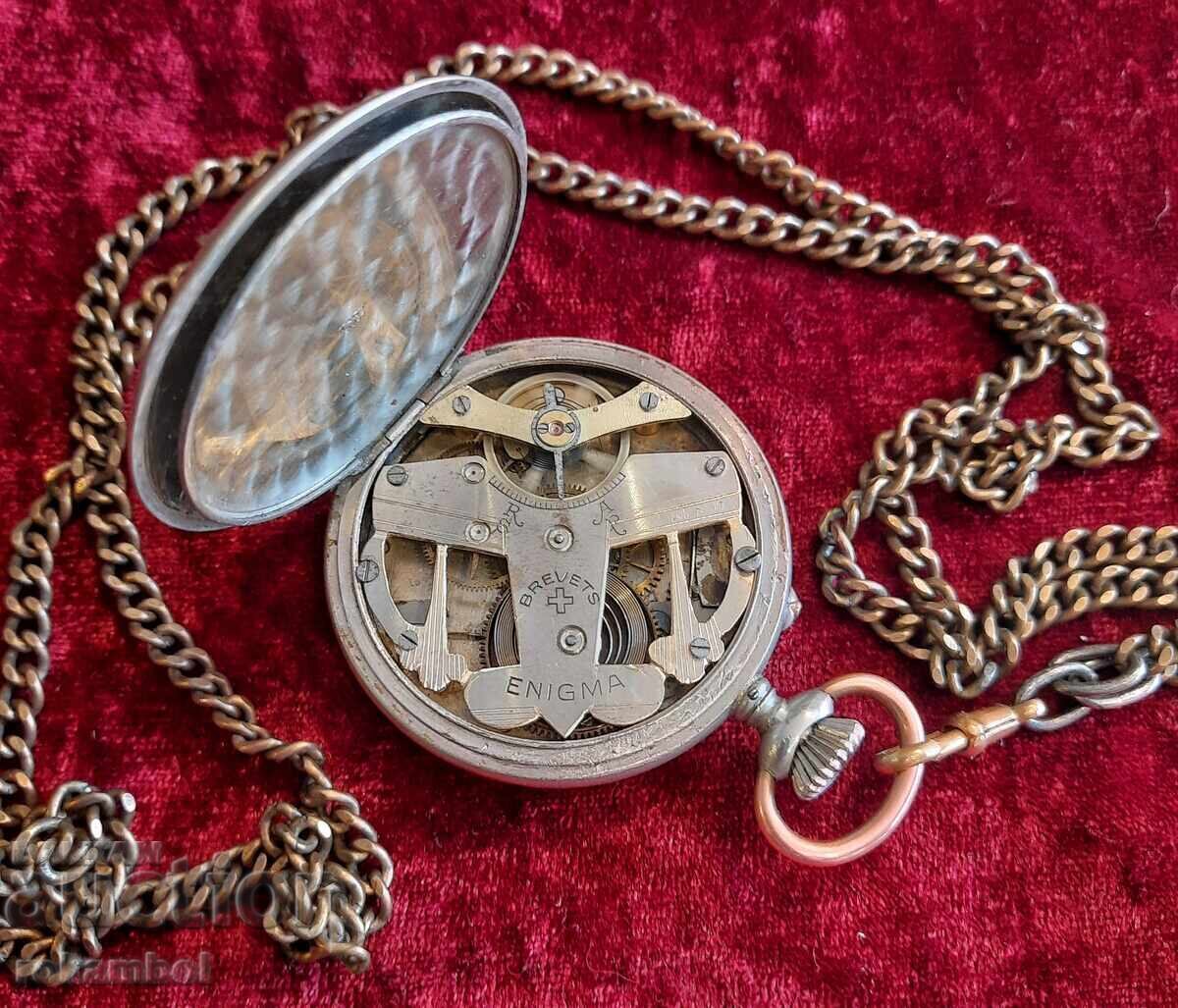 Swiss pocket watch Enigma/skeleton - 6