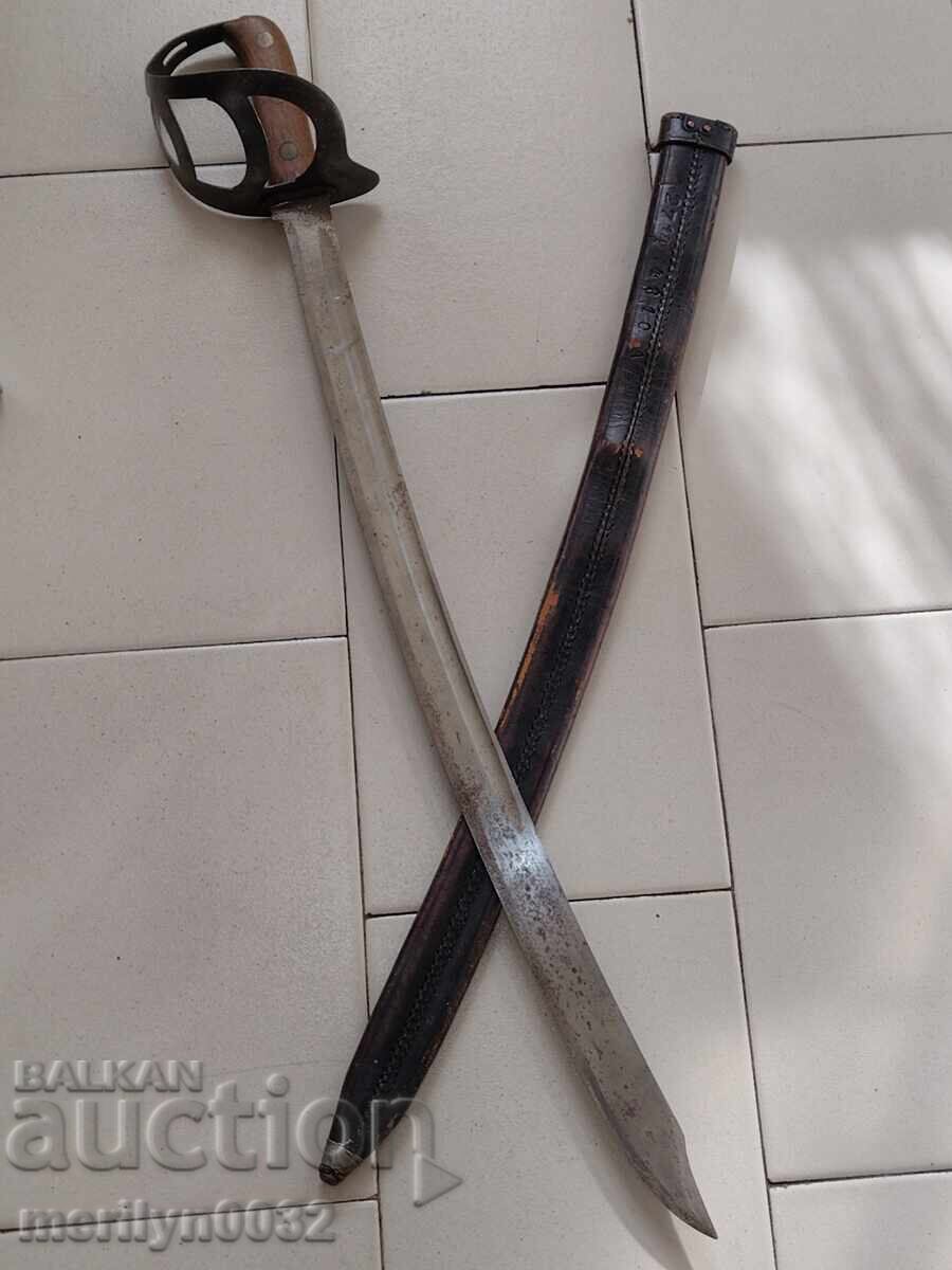 Sabie olandeză klewang cu teacă, lamă spadă, palaș, tesac cu preț 889.00 BGN | € 454.54