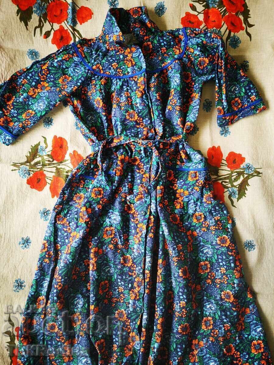 Vintage peignoir, long women's house dress. Soviet era