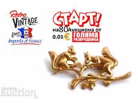 Παλιά καρφίτσα αλεπού επίχρυση