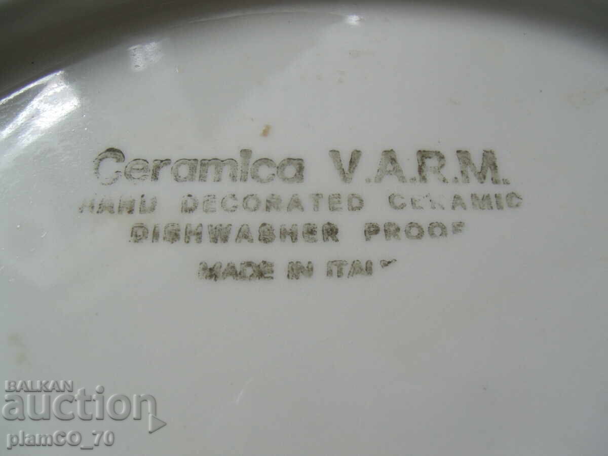 №*7979 παλιό κεραμικό πιάτο - ceramisa V.A.R.M - 5