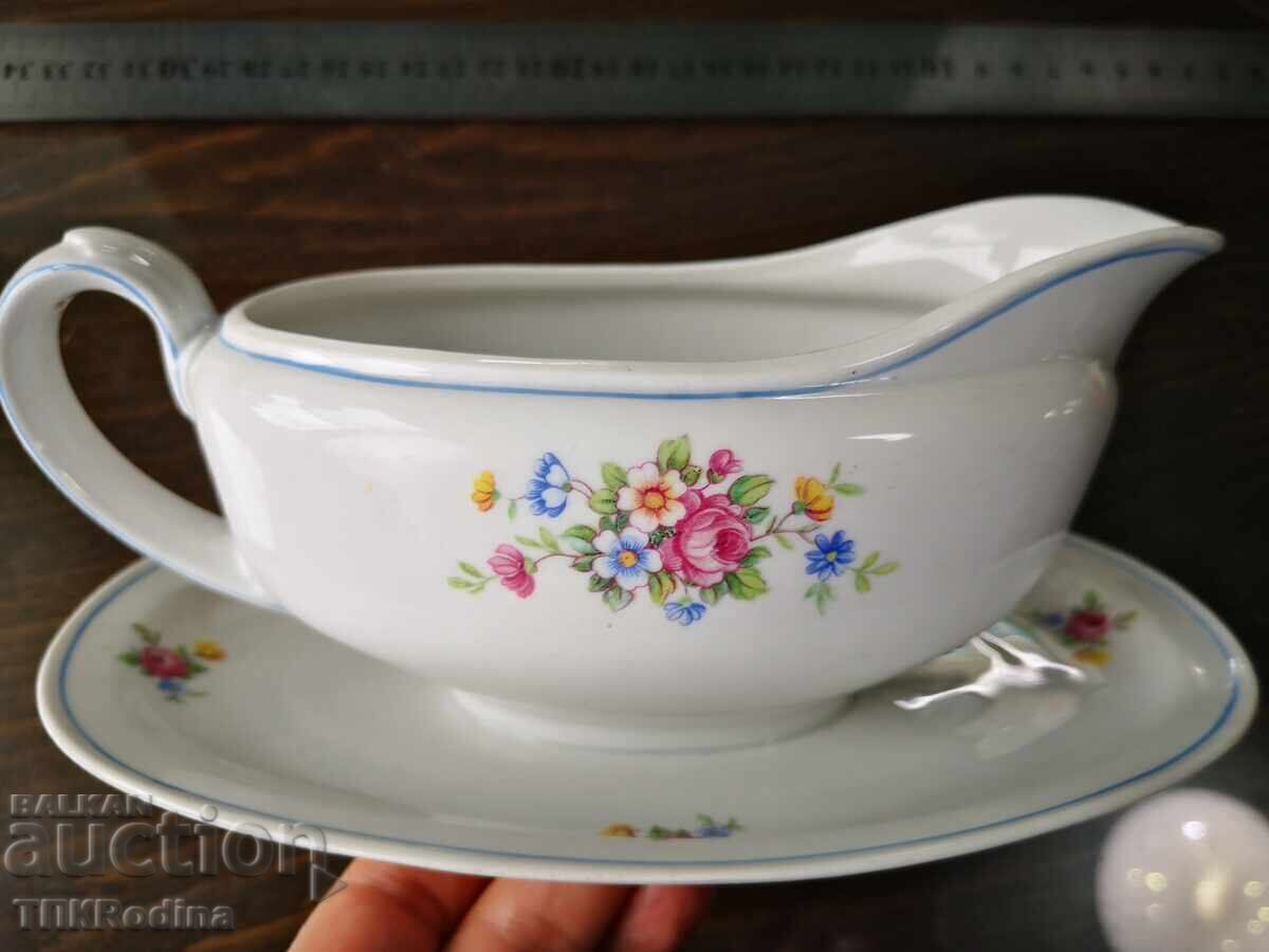 Auction Porcelain gravy boat Zeh Scherzer 60 Years Bavaria, Germany Auction Porcelain gravy boat Zeh Scherzer 60 Years Bavaria, Germany