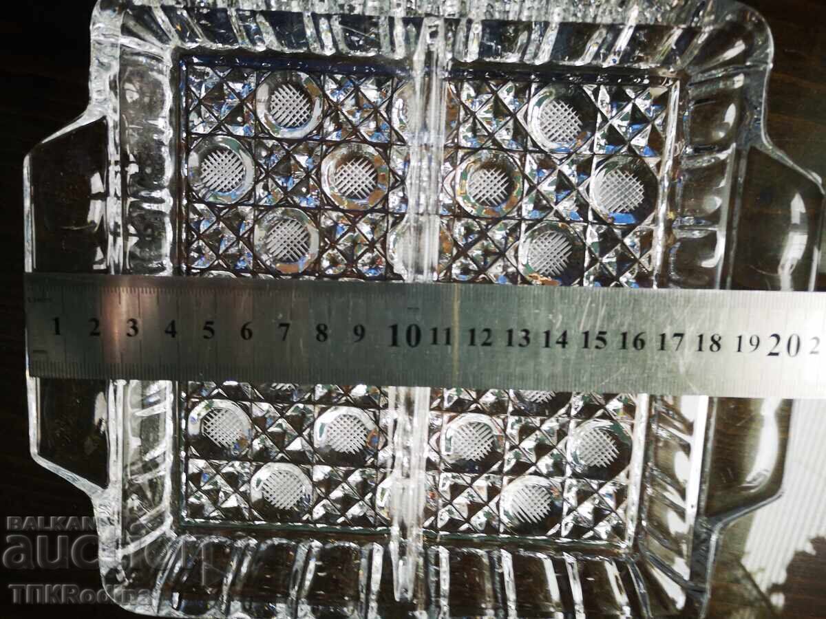 Platou de servire din cristal cu trei compartimente - 5
