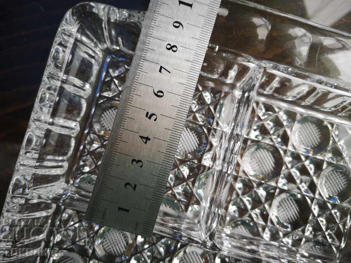 Crystal serving platter with three compartments - 7 Crystal serving platter with three compartments - 7