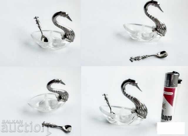 Două farfurii retro franceze, proiectate ca lebede și Lebădă - 5 Două farfurii retro franceze, proiectate ca lebede și Lebădă - 5