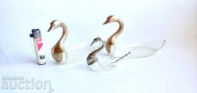 Două farfurii retro franceze, proiectate ca lebede și Lebădă - 6 Două farfurii retro franceze, proiectate ca lebede și Lebădă - 6