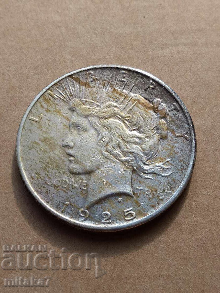 1925 Peace Dollar, Silver, USA with price 109.00 BGN | € 55.73 1925 Peace Dollar, Silver, USA with price 109.00 BGN | € 55.73