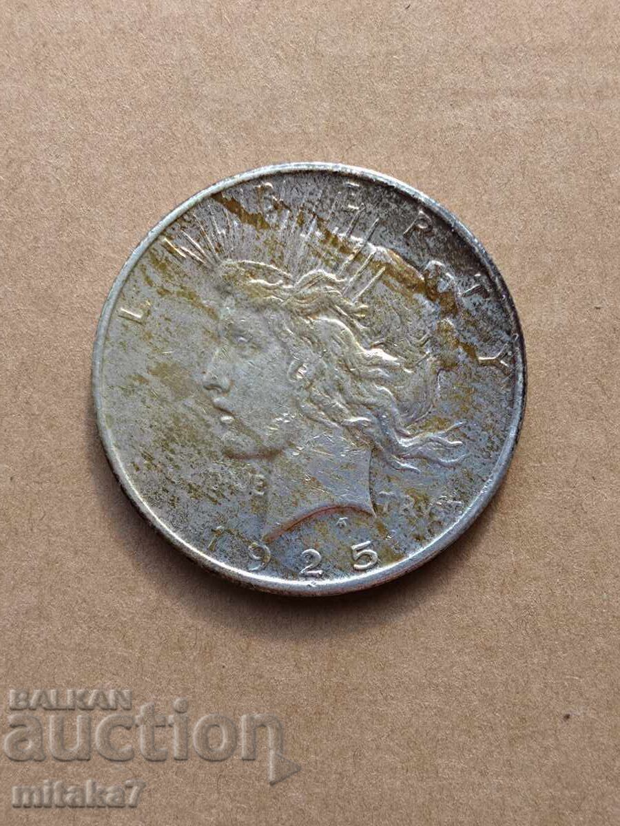 1925 Peace Dollar, Silver, USA 1925 Peace Dollar, Silver, USA