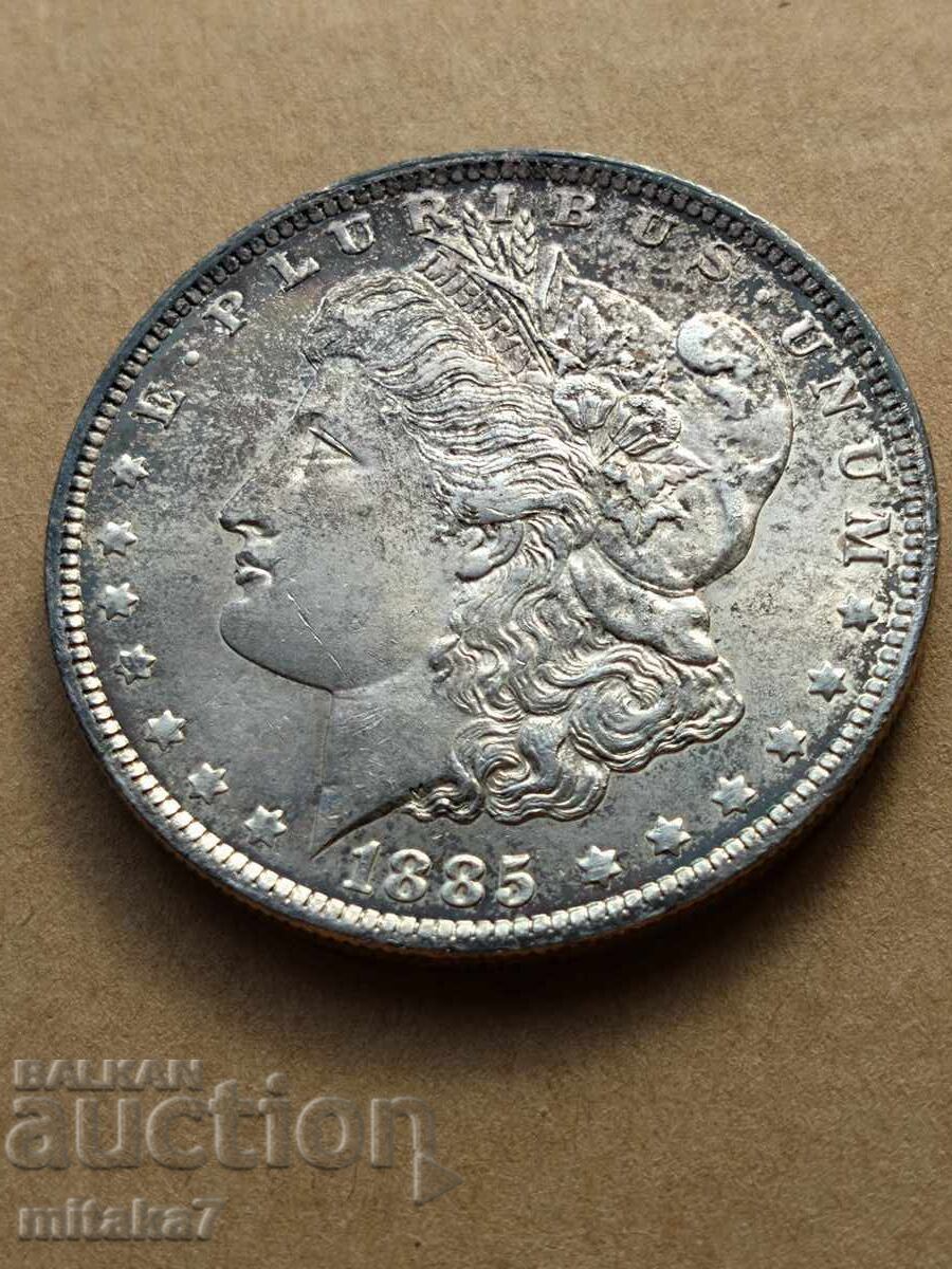 Μόργκαν δολάριο 1885-Ο έτος, ασήμι, ΗΠΑ με τιμή 125.00 BGN | € 63.91