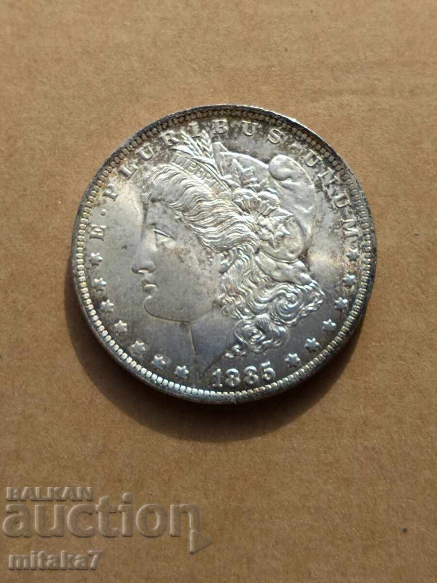 Μόργκαν δολάριο 1885-Ο έτος, ασήμι, ΗΠΑ με τιμή 125.00 BGN | € 63.91