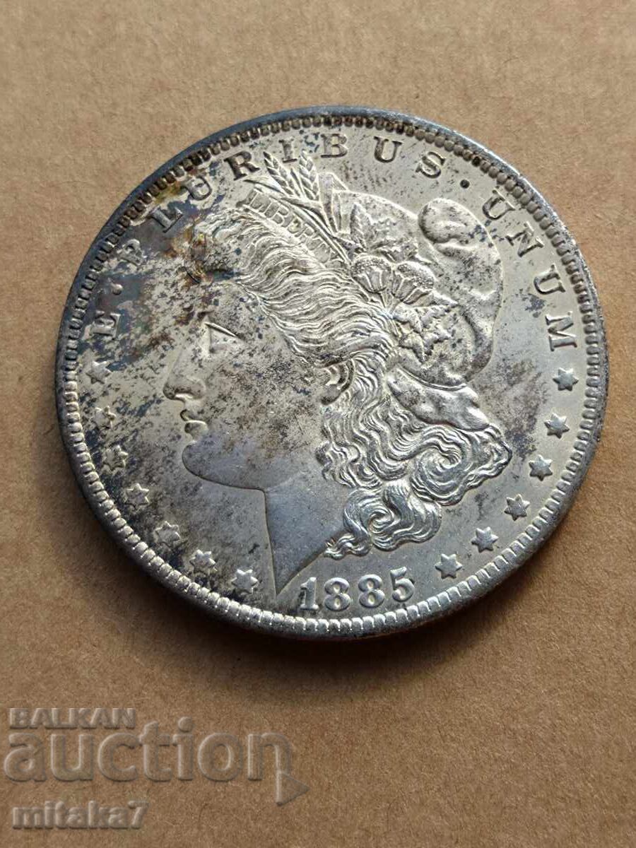 Μόργκαν δολάριο 1885-Ο έτος, ασήμι, ΗΠΑ με τιμή 125.00 BGN | € 63.91 Μόργκαν δολάριο 1885-Ο έτος, ασήμι, ΗΠΑ με τιμή 125.00 BGN | € 63.91