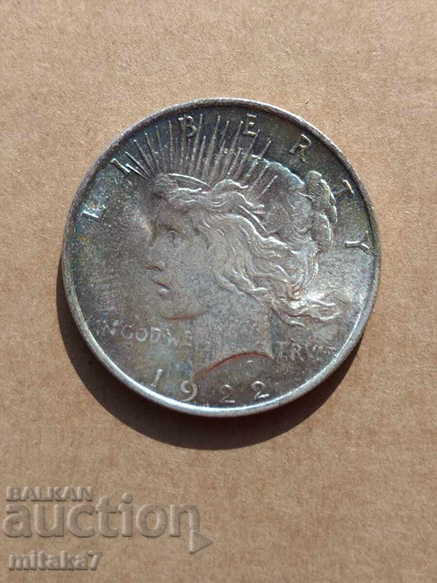 Peace Dollar 1922, Silver, USA Peace Dollar 1922, Silver, USA