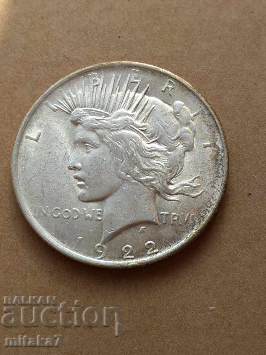 Peace Dollar 1922, Silver, USA - 6 Peace Dollar 1922, Silver, USA - 6