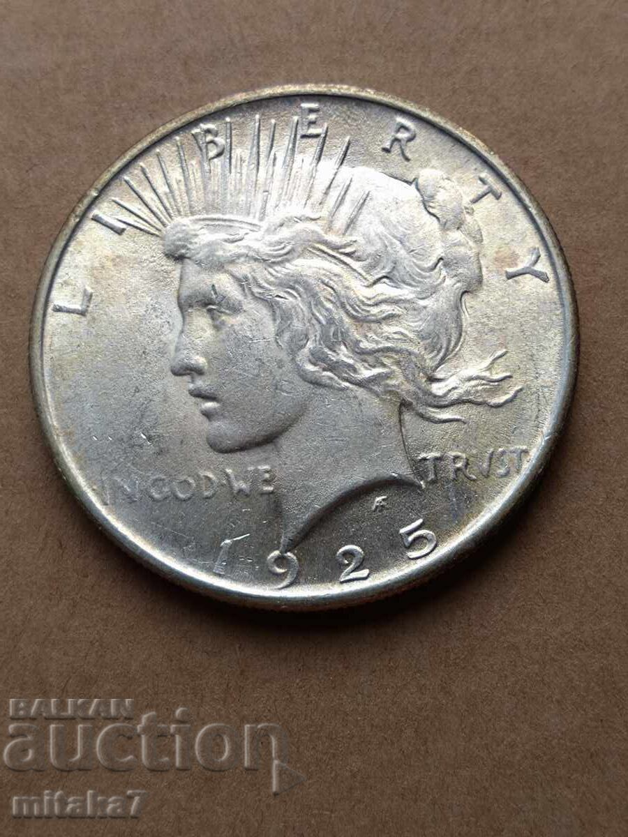 1925 Peace Dollar, Silver, USA - 5 1925 Peace Dollar, Silver, USA - 5