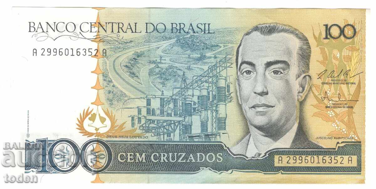 Brazil - 100 Cruzados - 1987 - P# 211c - Paper