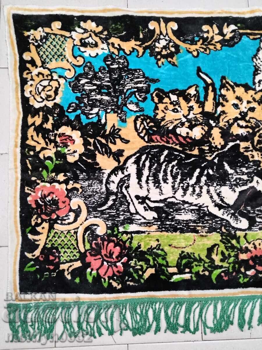 Auction Old plush wall carpet, rug, panel, carpet picture Auction Old plush wall carpet, rug, panel, carpet picture