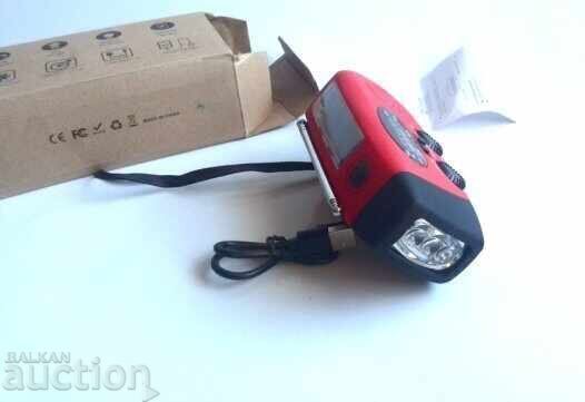 Delivery of 1200mAh Solar Hand Crank Radio Solar AM/FM Weather