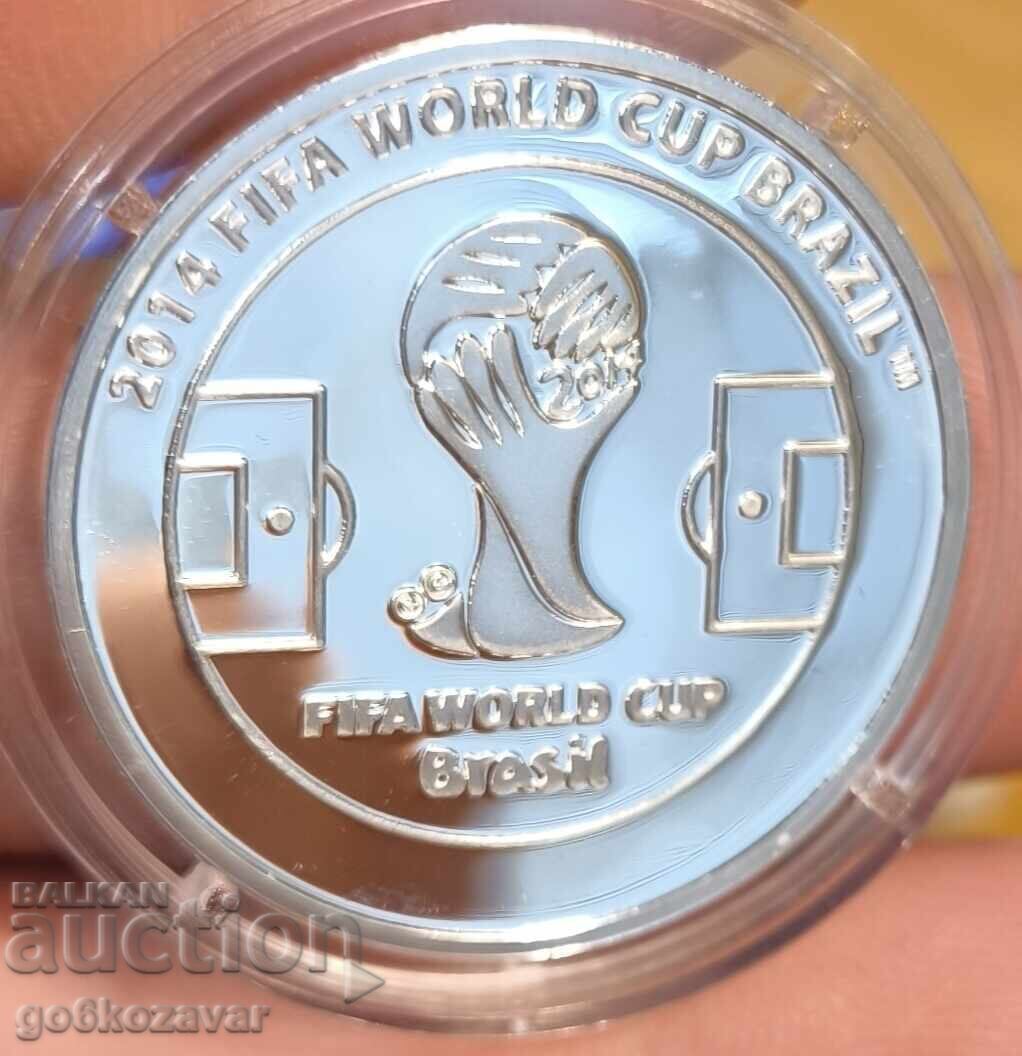 Монета Медал Световно По футбол 2014г Сребро ! с цена € 10.00 | 19.56 лв.