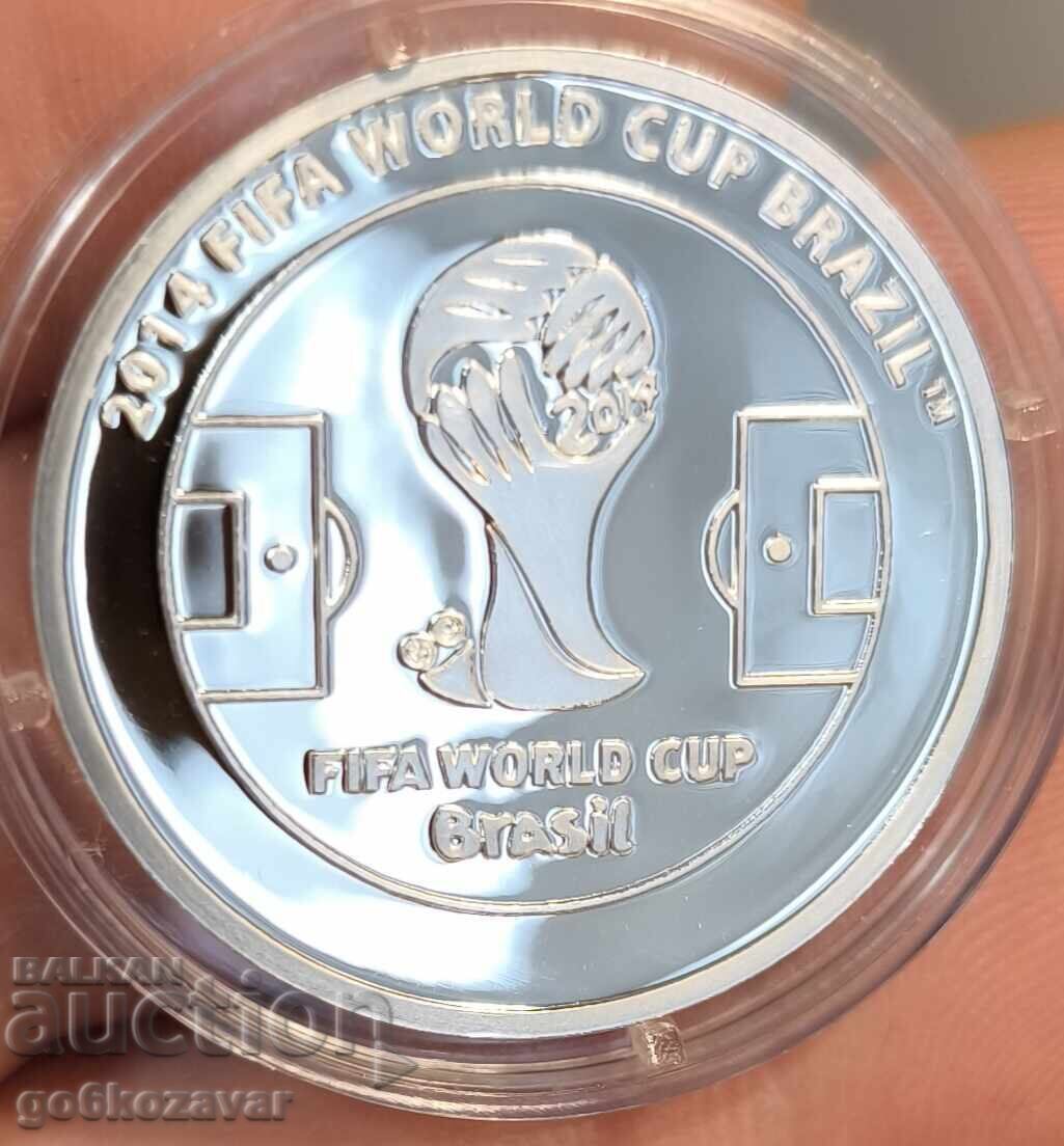 Монета Медал Световно По футбол 2014г Сребро ! с цена € 10.00 | 19.56 лв.