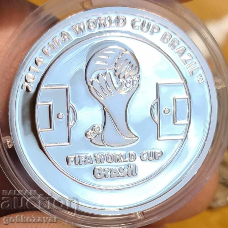 Монета Медал Световно По футбол 2014г Сребро ! с цена 16.00 лв. | € 8.18