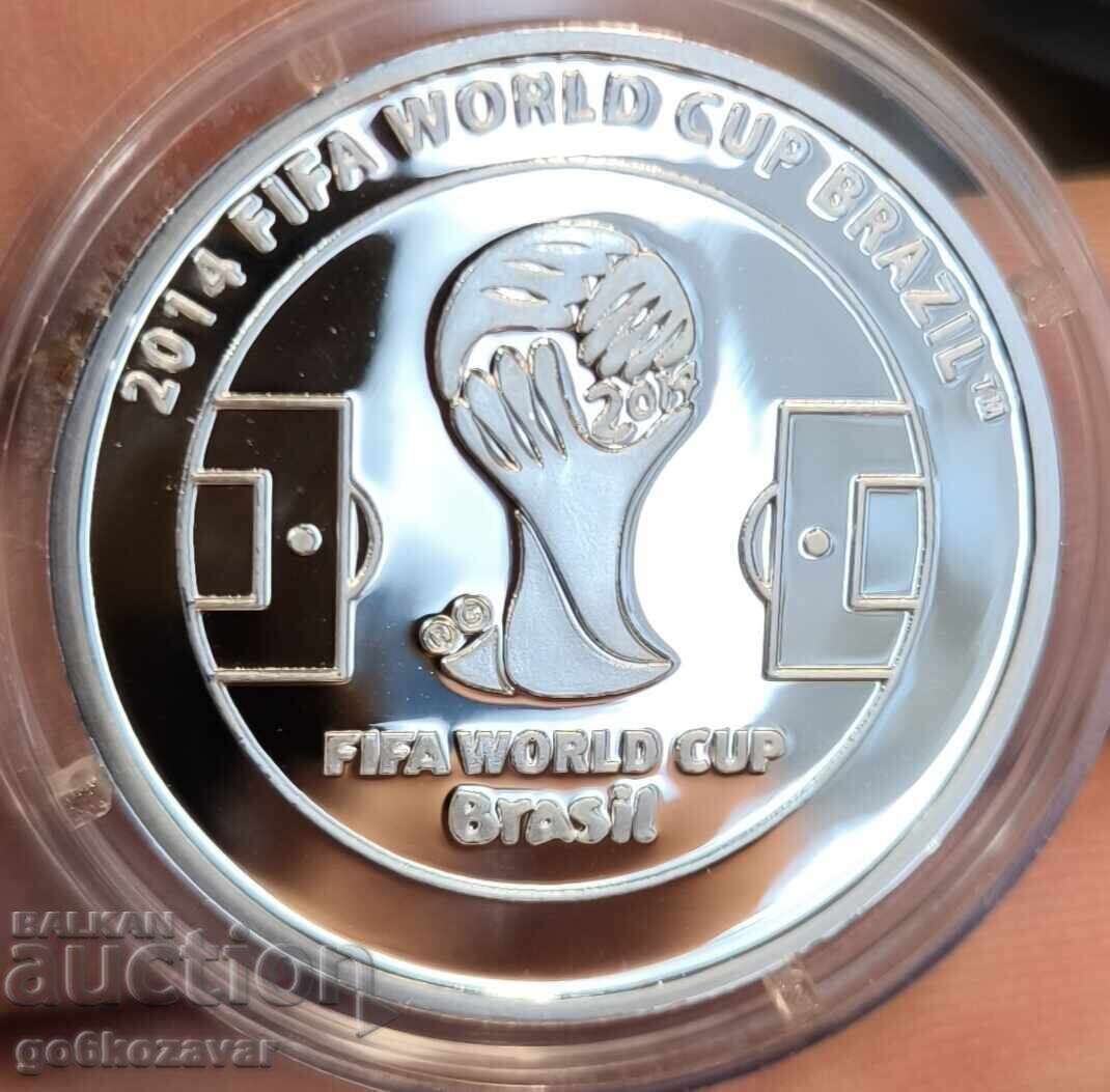 Монета Медал Световно По футбол 2014г Сребро ! с цена € 10.00 | 19.56 лв. Монета Медал Световно По футбол 2014г Сребро ! с цена € 10.00 | 19.56 лв.