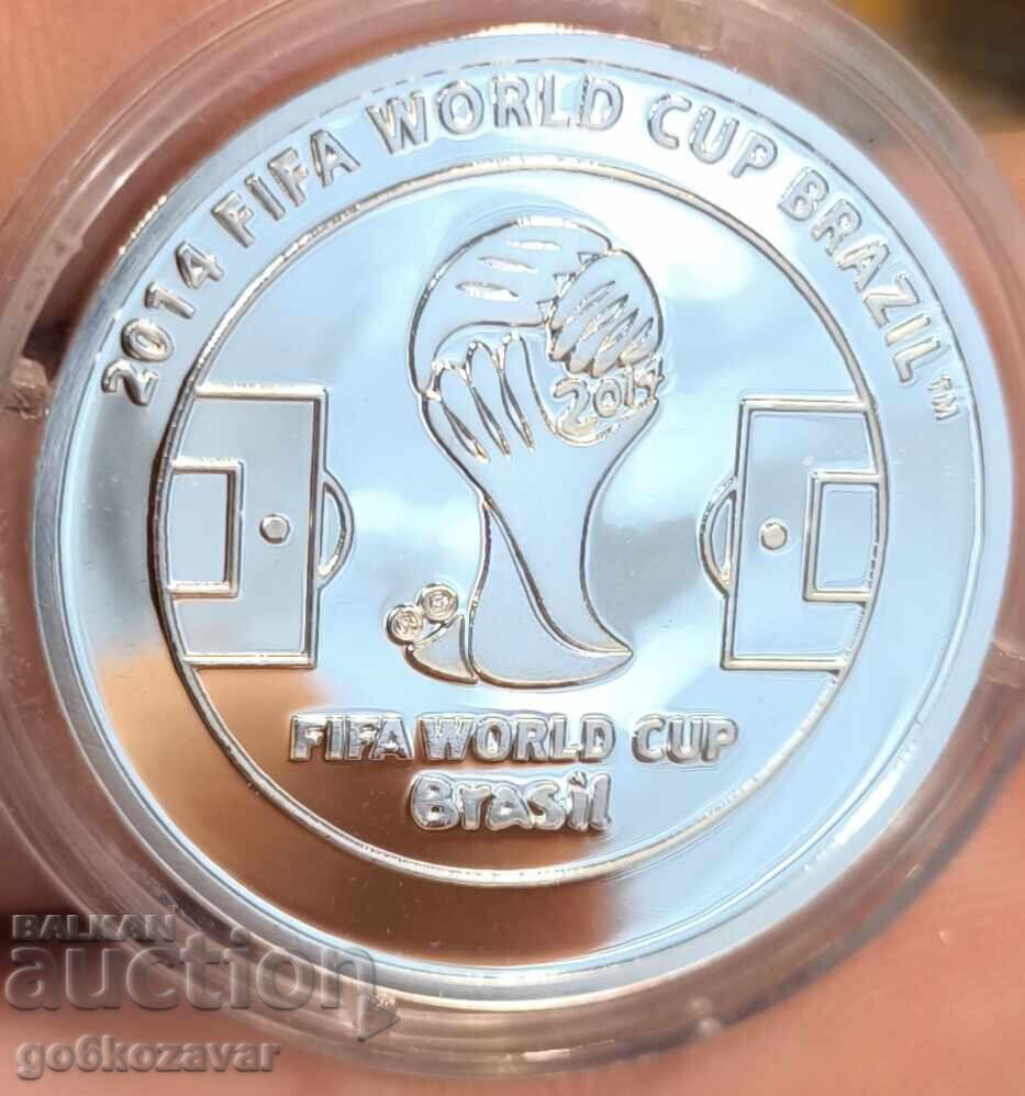Монета Медал Световно По футбол 2014г Сребро ! с цена 16.00 лв. | € 8.18