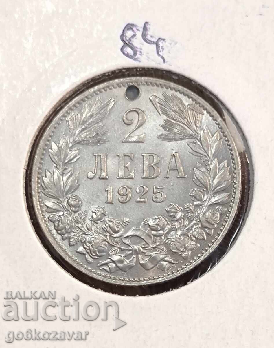 България 2 лева 1925г UNC Пробита ! България 2 лева 1925г UNC Пробита !