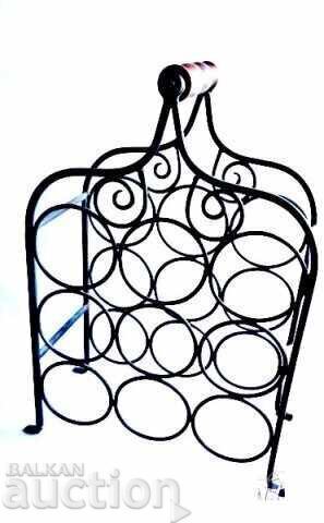 Auction  Wrought iron wine rack