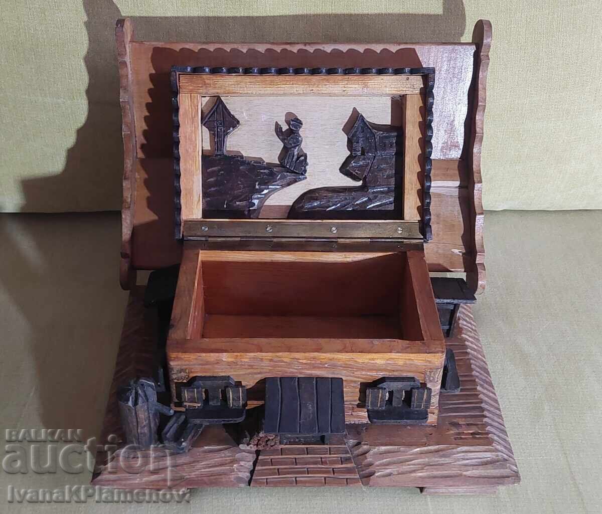 Woodcarving house box vintage for connoisseurs - 6